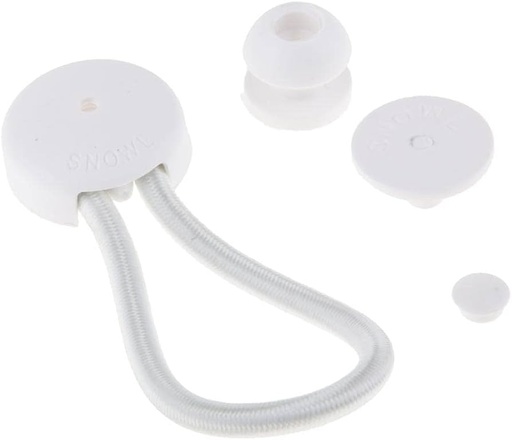 [51920] Fastener Shock Cord Cover Clip 110MM (White)