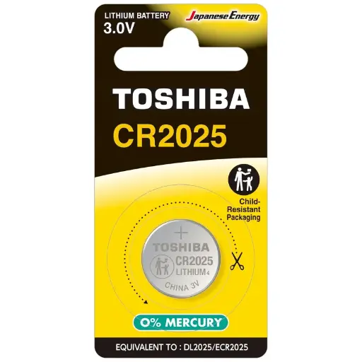 [52308] Toshiba Battery 3.0V, CR2025 Lithium (5pcs/pack)