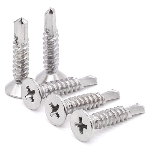[10772] Screw - Self Drilling, CSK, SS410, 8 X 1-1/4"