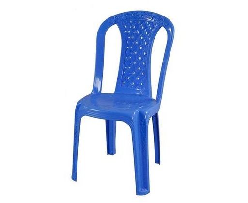[10869] Plastic Chair Without Arm Blue