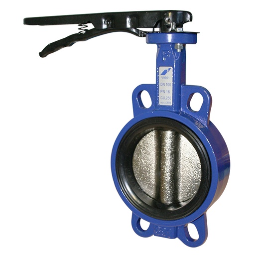 [5826] Butterfly Valve - Cast Iron, 4" Nickle Plated