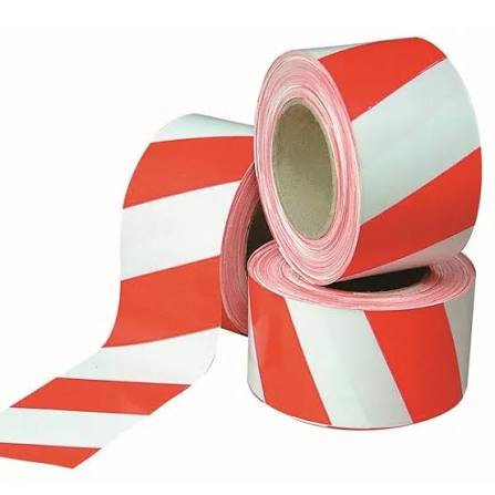 [7036] Warning Tape 3" X 150 Yards, Red And White