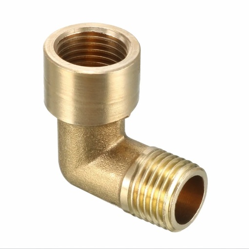 [9641] Male/Female Elbow 1/4" - Brass