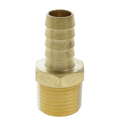 [9664] King Nipple 12mm (P) T X 1/2" (T) - Brass