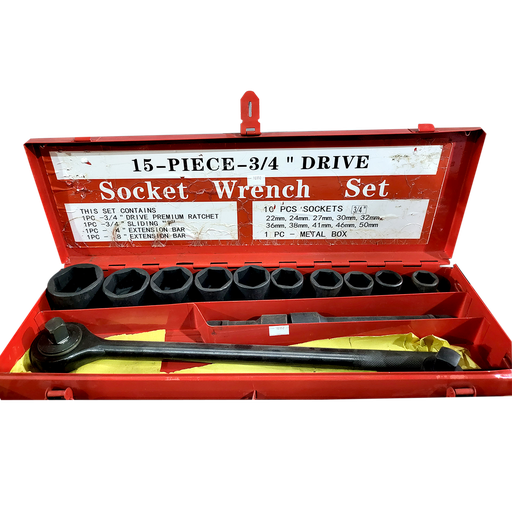 [10352] Socket Set 15Pcs /Set 3/4" - Brand: K.Tools