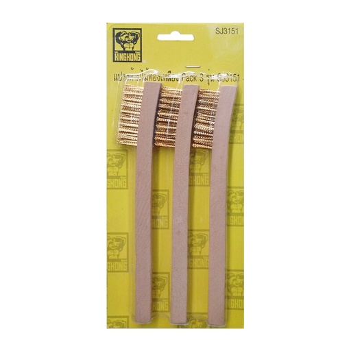 [12807] Brass Brush Wood Handle SJ3151 (3Pcs/Set) Brand: Giant Kingkong
