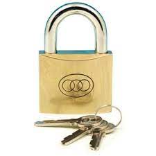 [12928] Padlock 3 Key 38MM - Tricirkal/Tri-Circle