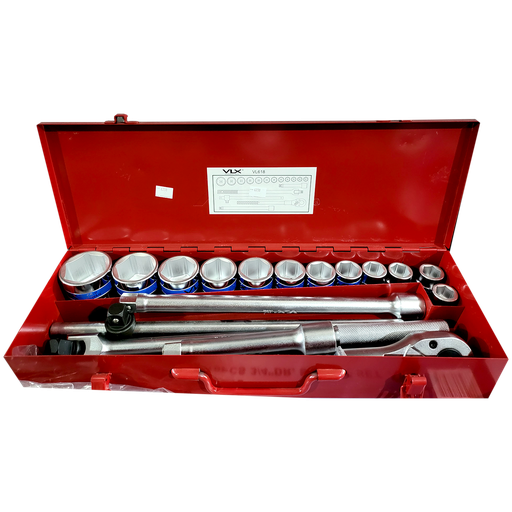 [6238] Socket Set 3/4"Dr (21-50MM) 18Pcs VL618BM Brand: VLX