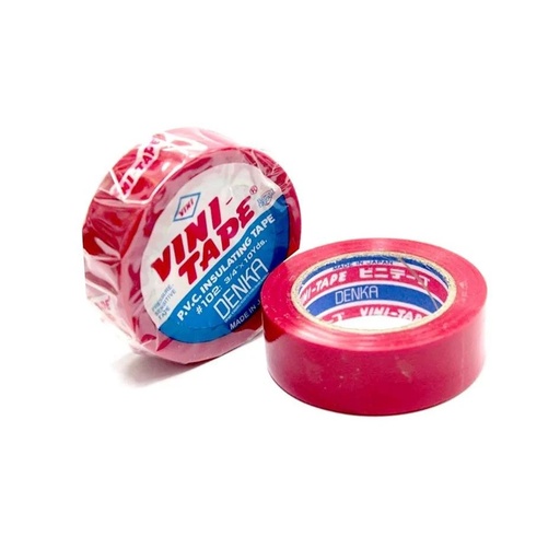 [8319] Insulation/Electrical Tape Roll Red 0.13MM X 3/4" X 10Yard (MAG/WINGTA)