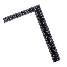 [7053] Try Square/Right Angle Ruler 2Ft Black King Force