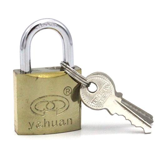 [7374] Padlock with 3 Keys, 70MM, Iron+Copper Core Brand: Yahuan