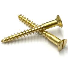 [9245] Wood Screw - Brass, Countersunk Head, 8 X 1" (100P/Pkt)