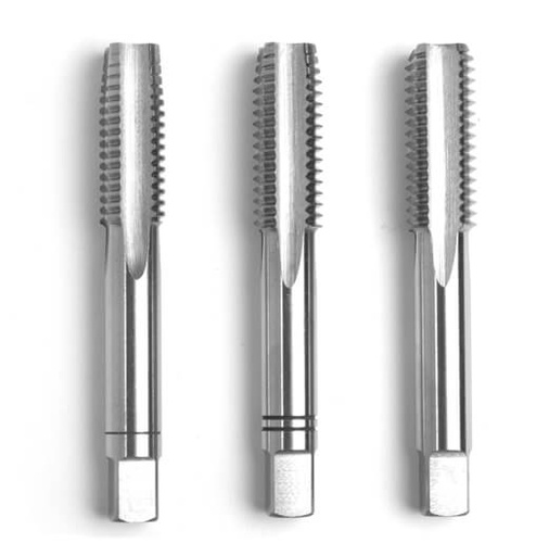 [12987] Carbon Steel Hand Taps 7/16" X 18 BSF (3Pcs) - Triangle Uk