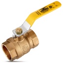 [595] Ball Valve - Brass, 3/4"