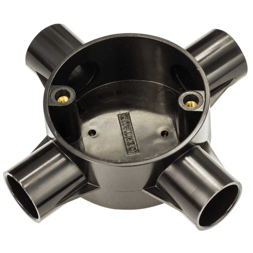 [13813] Conduit Intersection Box 4Way PVC 25MM Black