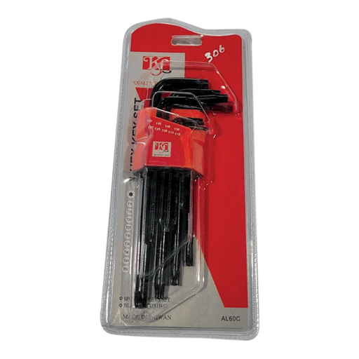 [6058] Torx Allen Key Star Shape 9Pcs/Set T10-T50 K/Force Brand
