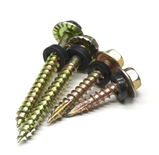 [14168] Wood Screw, Type-17, HWF, Yellow Zinc 12-11 x 2-1/2" DMT-PATTA