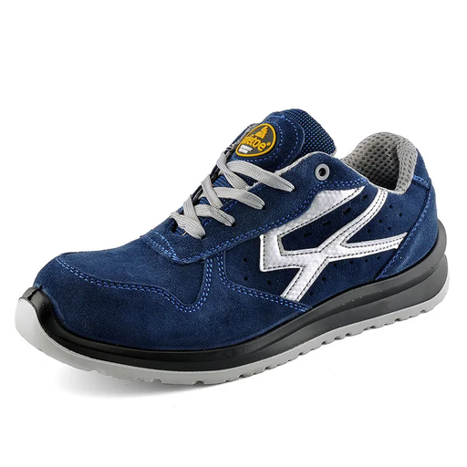 [14208] Safetoe - Safety Shoes , L-7328, Size 41,Low Ankle Comp Toe Plate S1P SRC- Fashionable Blue
