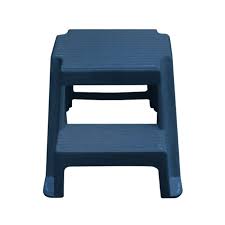 [14402] Plastic 2 Steps Ladder Blue