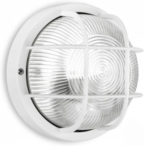 [14637] Bulk Head Lamp Fitting Round 170*86MM (Aluminium) White