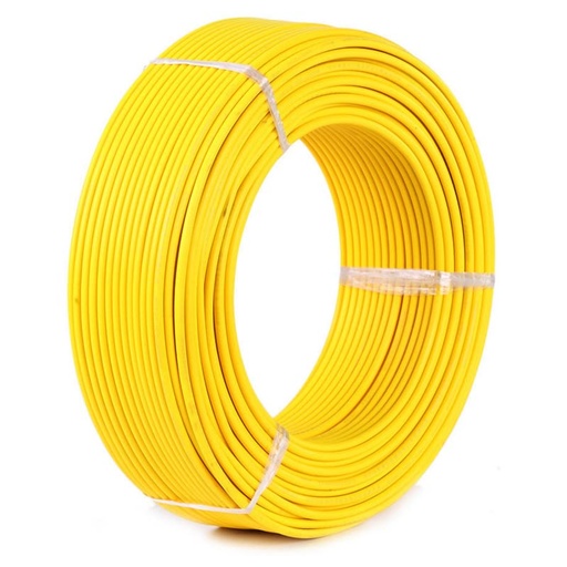 [14656] KING FOR YOU - Electric Cable, ZC-BVR 1C x 2.5mm2, 7Strand, Yellow, 100M 