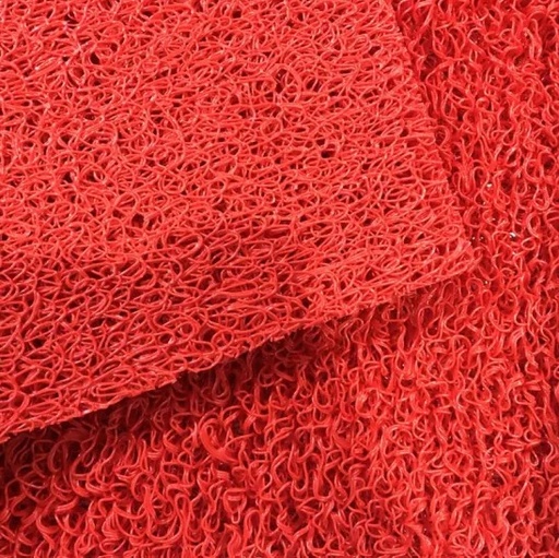 [14631] PVC Coil Loop Carpet Floor Mat, 15MM*1.2*18M, Red