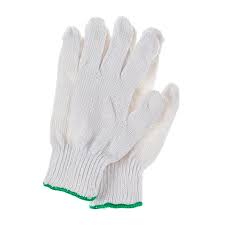 [14959] Cotton Gloves with Green Line