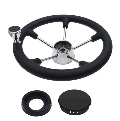 [15120] Steering Wheel, SS, 13-1/2", Black Color