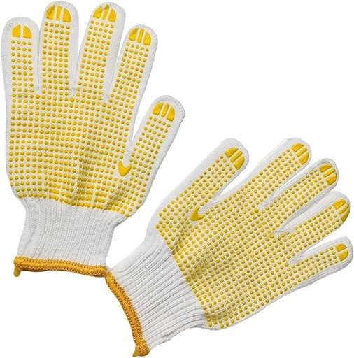 [15194] Rubber Dotted Cotton Gloves/Anti Slip Cotton Gloves