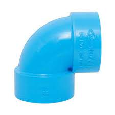 [15428] PVC Fitting - Elbow 90°, 6", Medium Pressure 8.5, DR, Blue