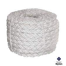 [15699] Rope - PP, Mooring, Multifilament, 8 Strand, White, 72MM*220Mtr