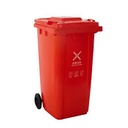 [15725R] Dust Bin with Wheels, Red, 120L, (560*480*940mm)