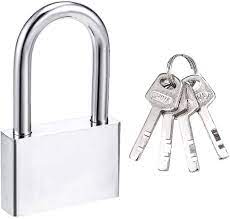 [15916] Padlock with 4 Keys, Long Shackle, 40mm, Brand: Babao