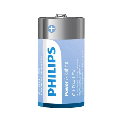 [15925] Philips Battery 1.5V, (C SIZE) (2Pcs/Card) LR14P2B/40, LR14 Baby