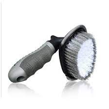 [16277] Tire Brush, Rubber Curved Handle, Grey, Brand: LDX