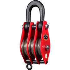 [6341] Snatch Block Shackle Type, 3 Sheaves 5T