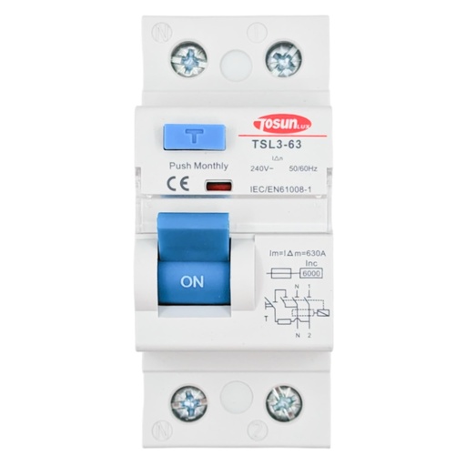 [16719] Tosun RCCB TSL3-63 Electromagnetic Type, AC Type 1P+N 40A 30mA 