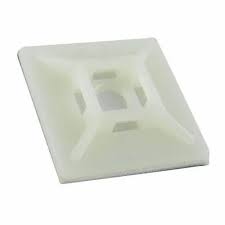 [17234] Self-Adhesive Cable Tie Base White TM-40, 40(L)*40(W)*6.4(H)*10.8(T)