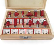 [17642] Router Bit Set (B) PTA-D15-000012, 1/4" Shank (12Pcs/Set)