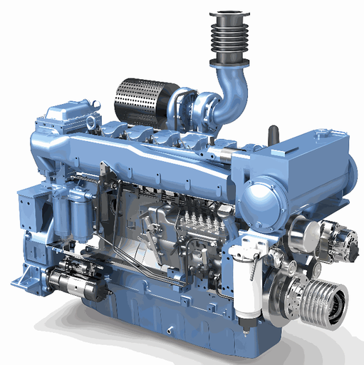 [17982] Marine Diesel Engine - 240HP/1800RPM WD10C240-18