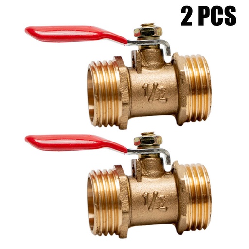 [18414] Valve- Ball Valve Brass 1/2" (Male & Male) 15353