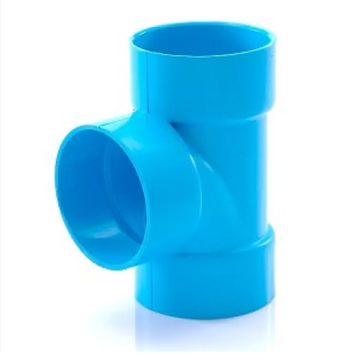 [18682] PVC Tee DR Blue, 6" Medium Pressure 8.5