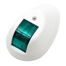 [18732] Starboard Light (Green) - Led Vertical Mount, White Cover, DC